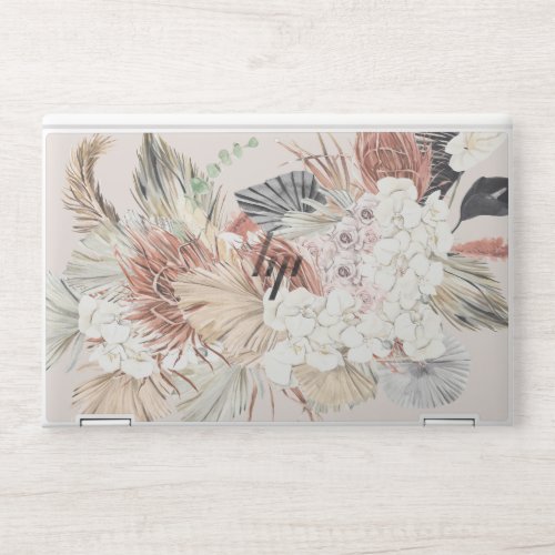 Taupe Pampas Grass Floral Tropical Jungle HP Laptop Skin