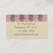 Taupe Pink Bakery Business Card (Back)