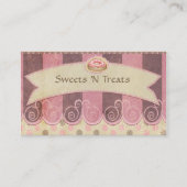 Taupe Pink Bakery Business Card (Front)