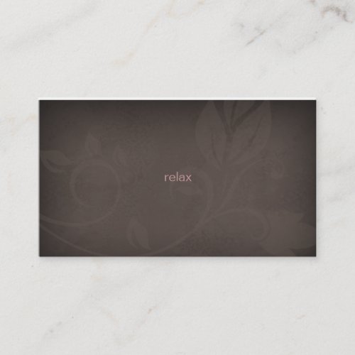 Taupe &amp; Pink Spa business card