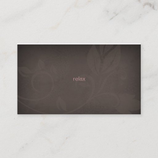 Customizable Taupe &amp; Pink Spa business card