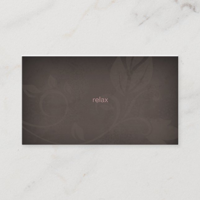Taupe & Pink Spa business card (Front)