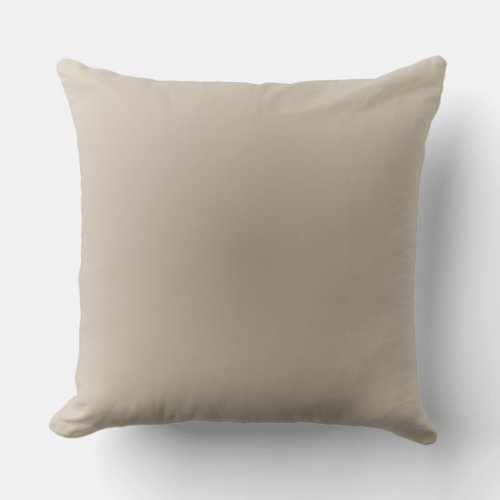 Taupe Radial Gradient Throw Pillow