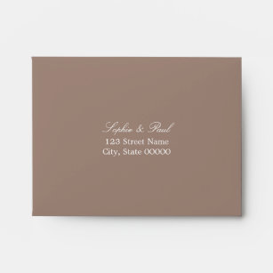 A2 Invitation Envelopes: Peel & Seal, Light Brown Taupe Metallic