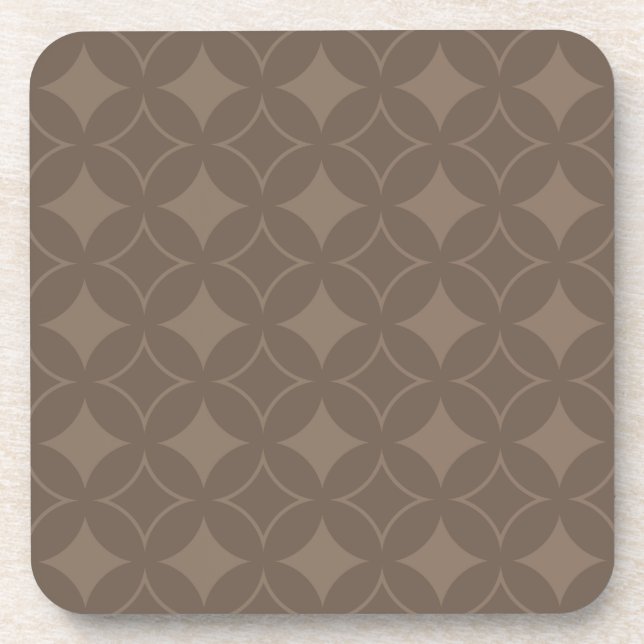 Taupe shippo beverage coaster (Front)