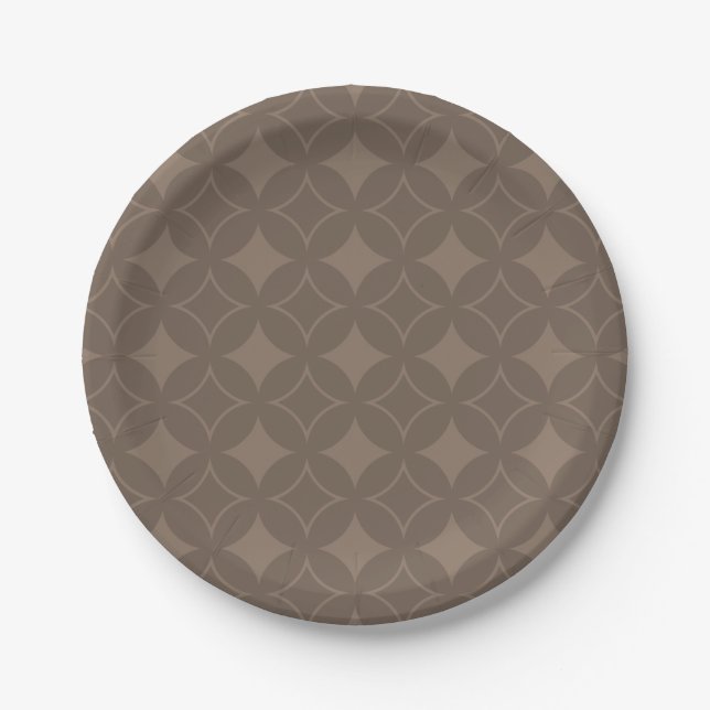 Taupe shippo paper plates (Front)