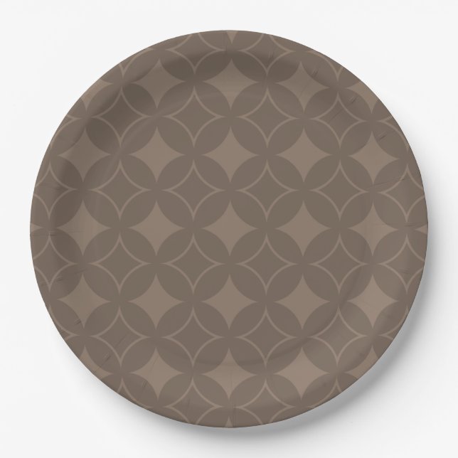 Taupe shippo paper plates (Front)