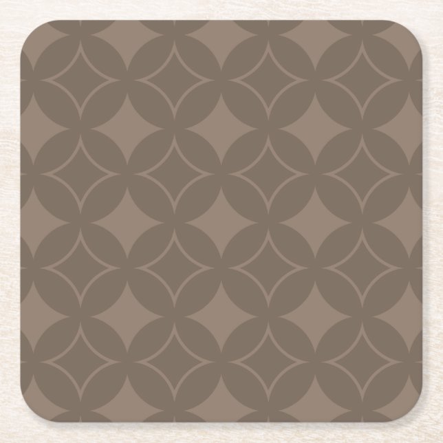 Taupe shippo square paper coaster (Front)