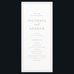 Taupe Simple Typography Formal Wedding Program<br><div class="desc">Add a personal touch to your wedding with our customizable wedding programs, featuring simple taupe typography and elegant calligraphy. These programs are perfect for sharing your ceremony details, from the schedule to your wedding party, all while keeping things stylish and easy to read. The mix of modern taupe typography and...</div>