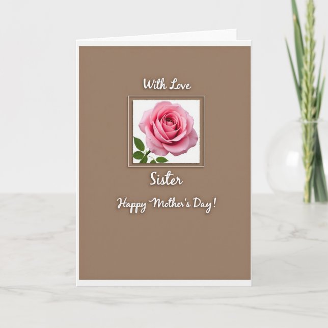 Taupe Sister Mothers Day Card (Front)