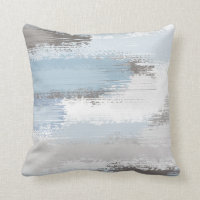 Taupe Slate Blue Abstract Brushstrokes