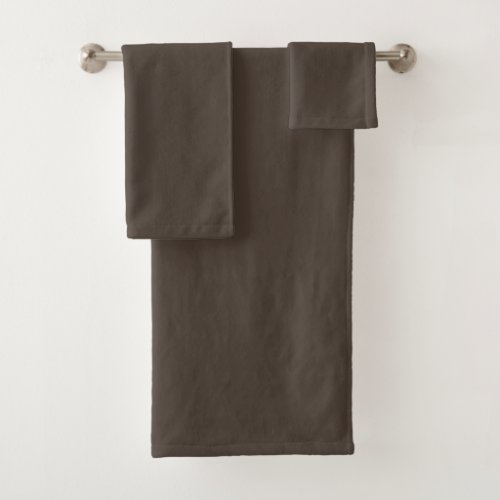 Taupe Solid Color Bath Towel Set