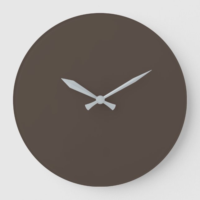 Taupe Solid Color Large Clock (Front)