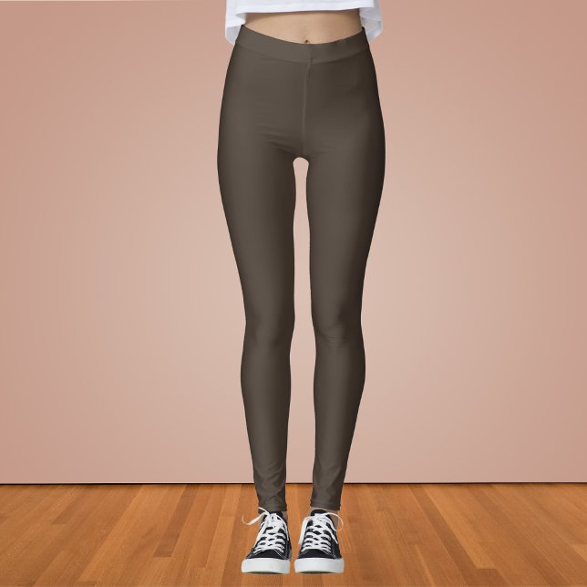 Taupe Solid Color Leggings (Creator Uploaded)