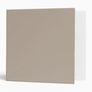 Taupe Solid Color Minimalist 3 Ring Binder