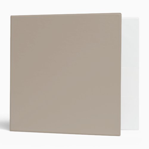 Taupe Solid Color Minimalist 3 Ring Binder