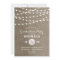 Taupe String Lights Graduation Party Invitation