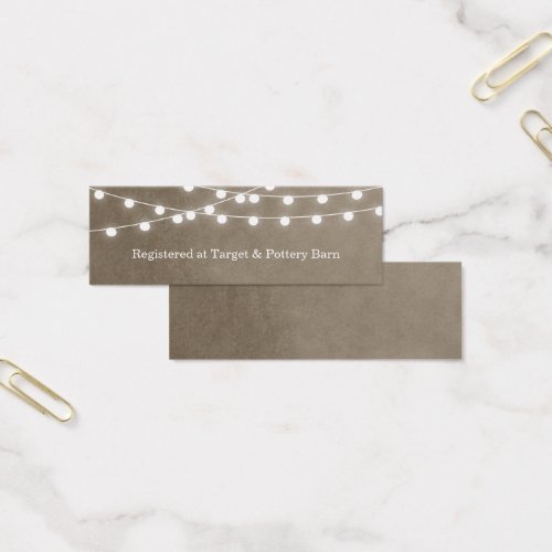 Summer String Lights Wedding Insert Card Business Card Template