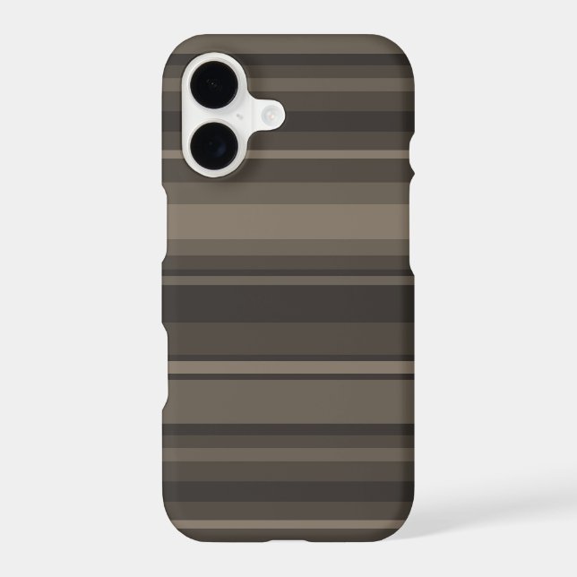 Taupe stripes Case-Mate iPhone case (Back)