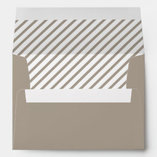 Taupe Stripes Envelope