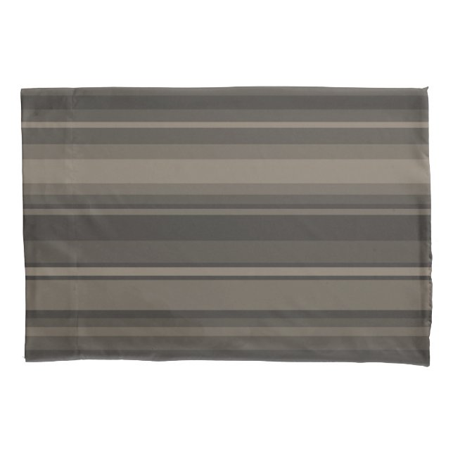 Taupe stripes pillow case (Front)
