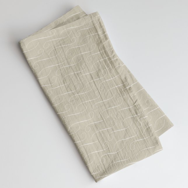 Taupe Swirls Kitchen Towel (Creator Uploaded)