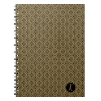Taupe Tan Signature Print Personal Spiral Notebook
