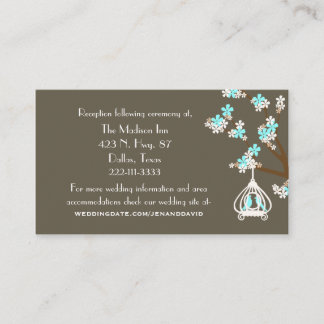 Taupe with Birds Wedding enclosure cards