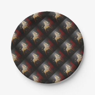 Taurean Bulls Animal Abstract Art Paper Plates