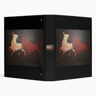 Taurean Bulls Animal Art  Binder