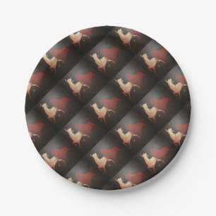 Taurean Bulls Animal Art Paper Plates