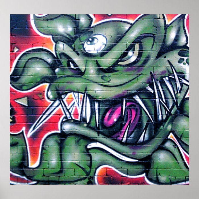 Taurian   Spray paint graffiti art plant Poster