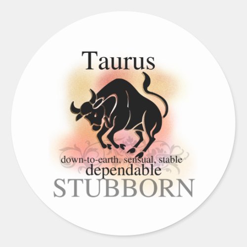 Taurus About You Classic Round Sticker
