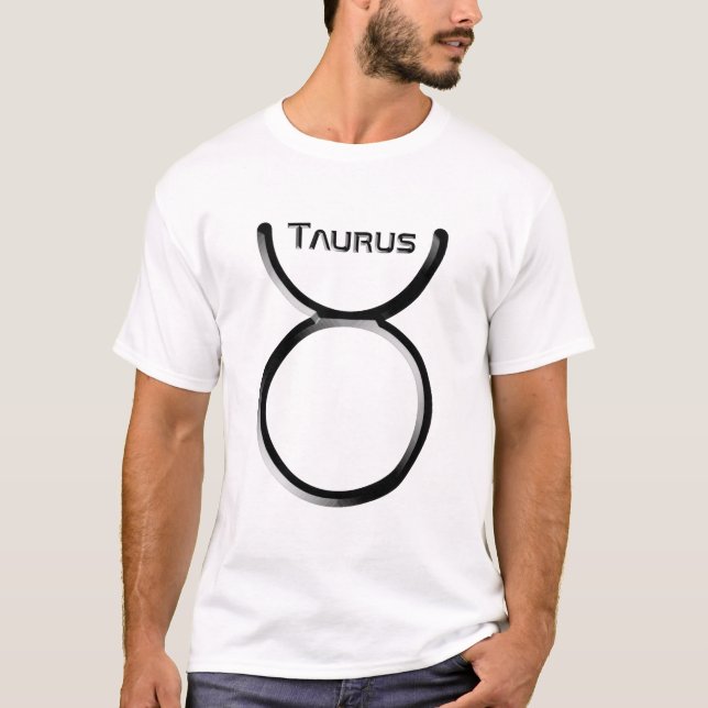 TAURUS, Abstract Design of the Zodiac Sign,  T-Shirt (Front)