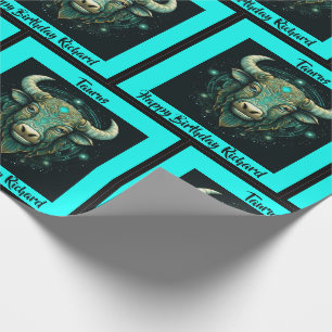 Taurus Add Name Birthday Horoscope Gift  Wrapping Paper