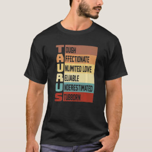 Taurus Apparel Zodiac Sign Facts Horoscope Astrolo T-Shirt