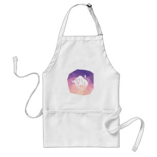 Taurus apron in pink/purple background