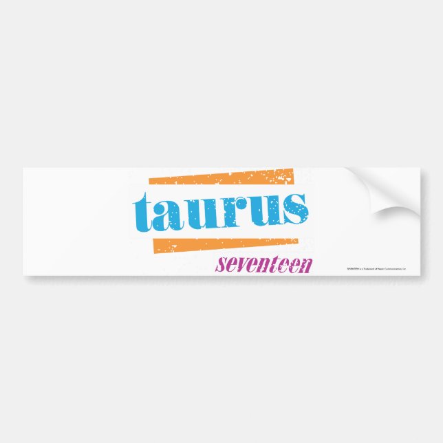 Taurus Aqua Bumper Sticker (Front)