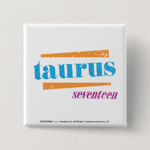 Taurus Aqua Pinback Button