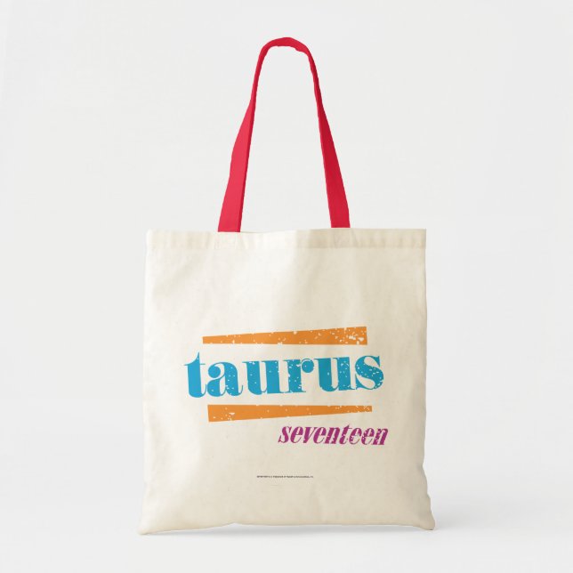Taurus Aqua Tote Bag (Front)