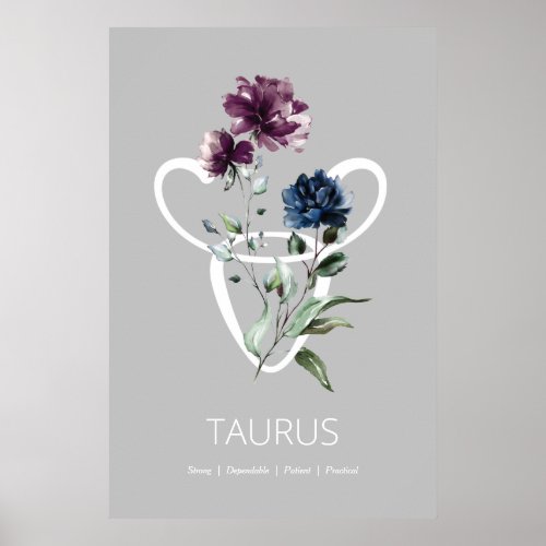 Taurus Astrological Sign Poster