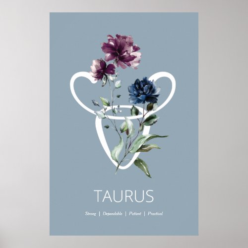 Taurus Astrological Sign Poster