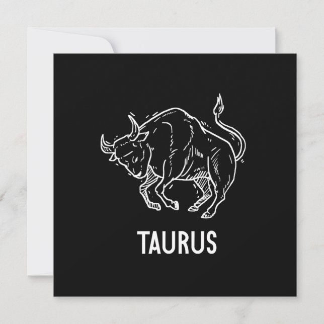 Taurus Astrology Birthday Gift Zodiac Signs Invitation (Front)