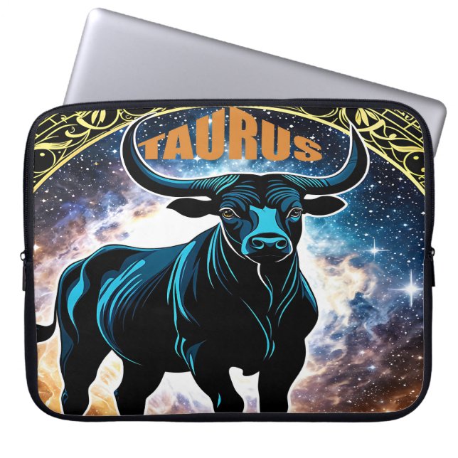 Taurus Astrology Laptop Sleeve (Front)