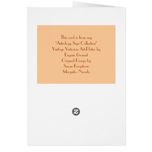 "Taurus" Astrology Sign Card (Back)