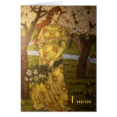"Taurus" Astrology Sign Card (Front)