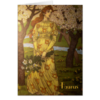 "Taurus" Astrology Sign Card