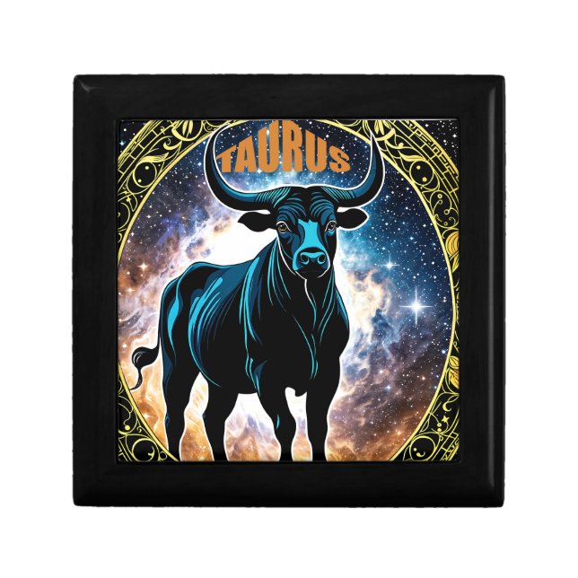 Taurus astrology sign gift box (Front)