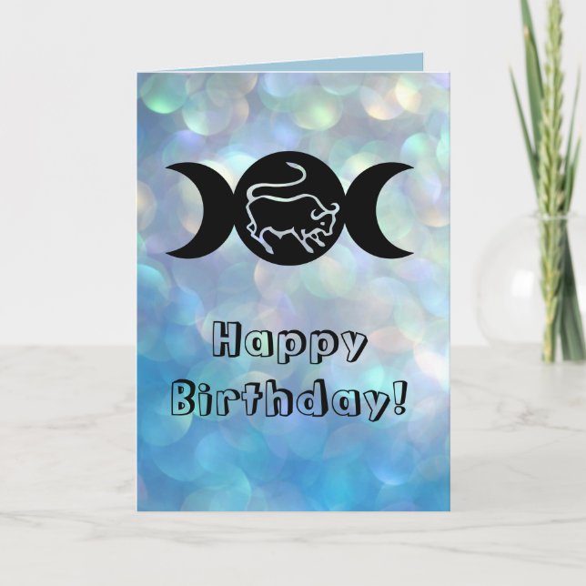 Taurus astrology sun sign zodiac birthday card (Front)