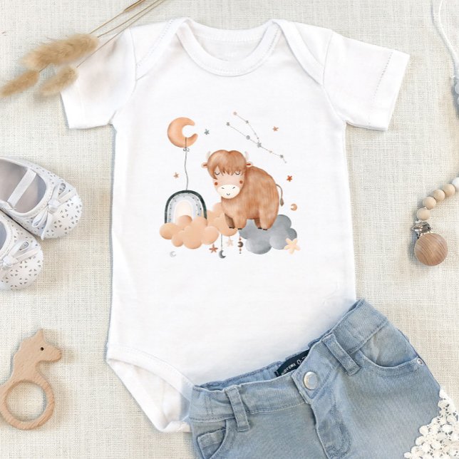 Taurus Baby: Tiny Bull's Celestial Personalized Baby Bodysuit (Creator Uploaded)